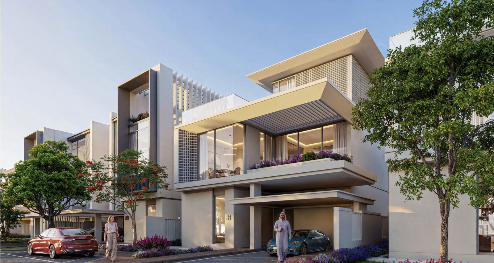 A detached Azizi Florence villa on a corner plot.